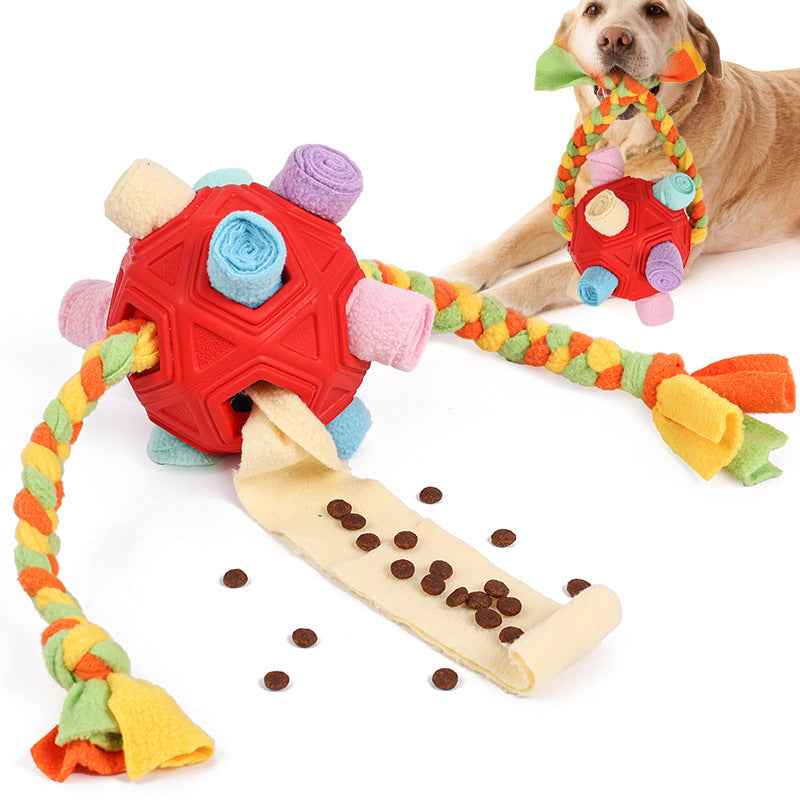 Interactive Dog Chew Toy Ball with Slow Feeder Function