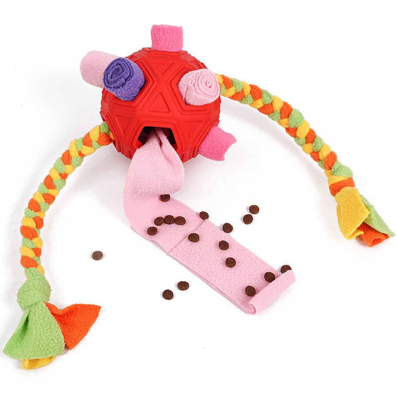 Interactive Dog Chew Toy Ball with Slow Feeder Function