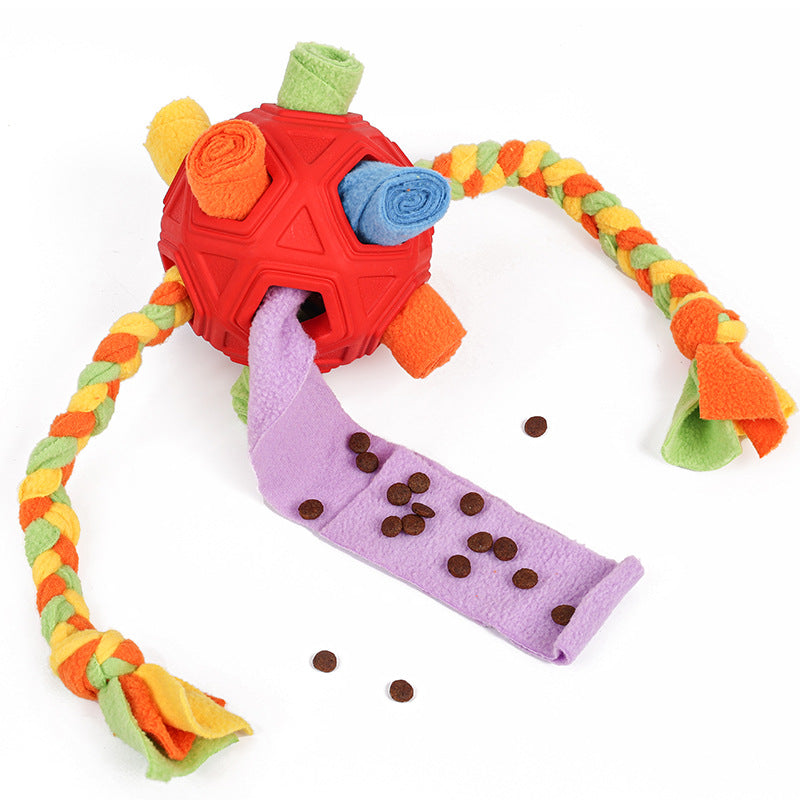 Interactive Dog Chew Toy Ball with Slow Feeder Function