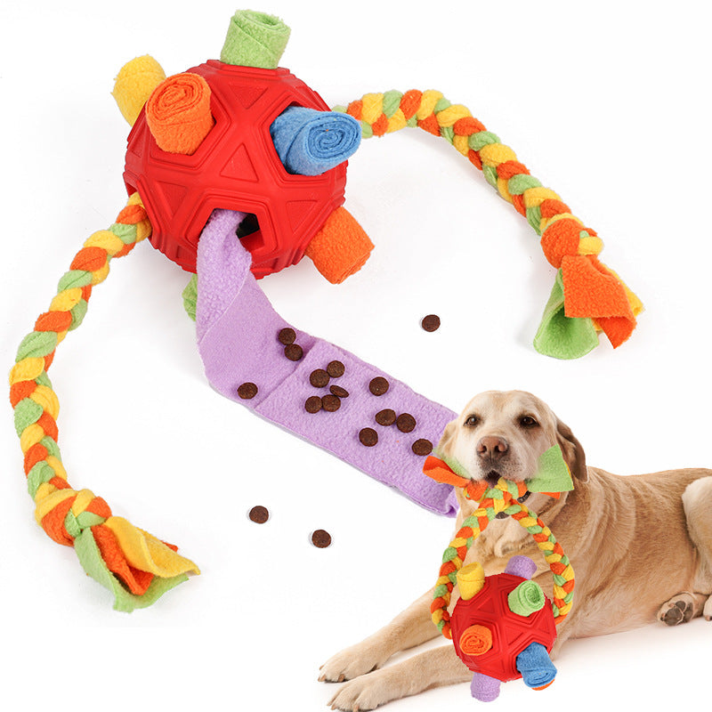 Interactive Dog Chew Toy Ball with Slow Feeder Function