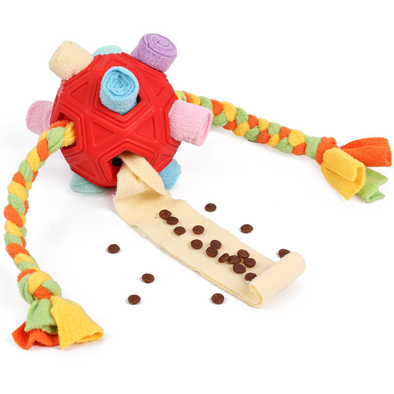 Interactive Dog Chew Toy Ball with Slow Feeder Function