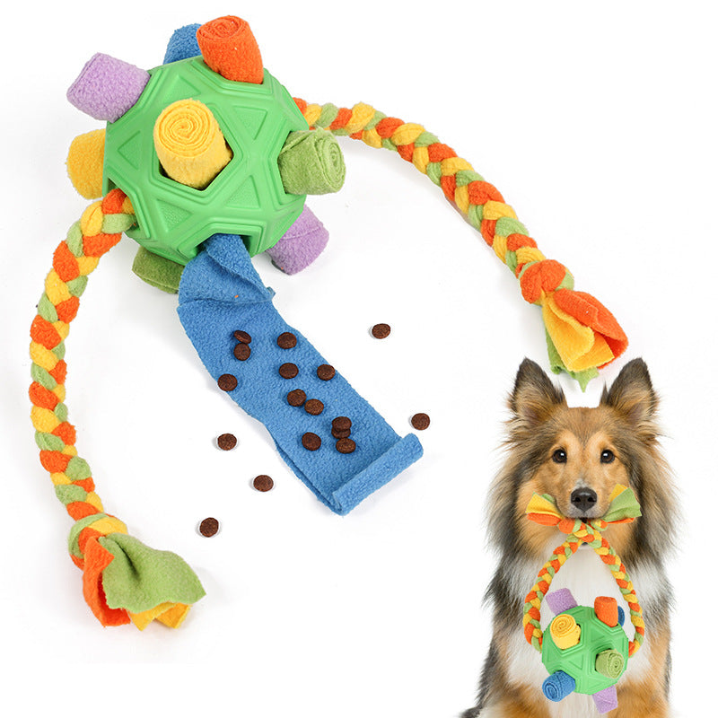 Interactive Dog Chew Toy Ball with Slow Feeder Function