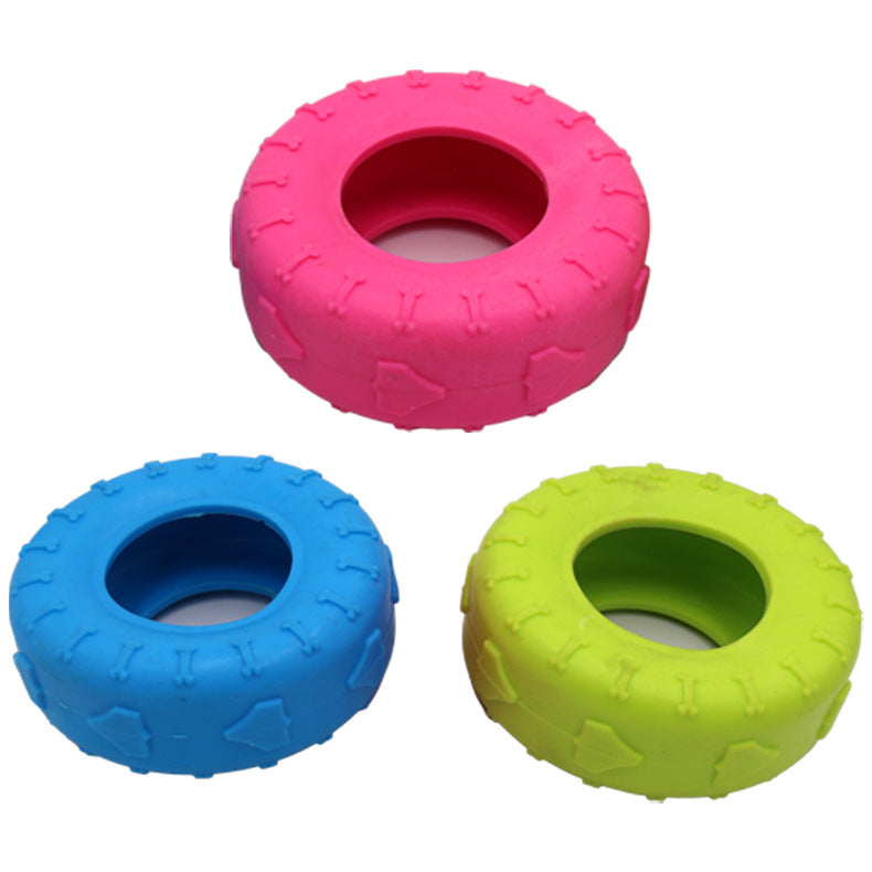 Bone-shaped tire dog toy