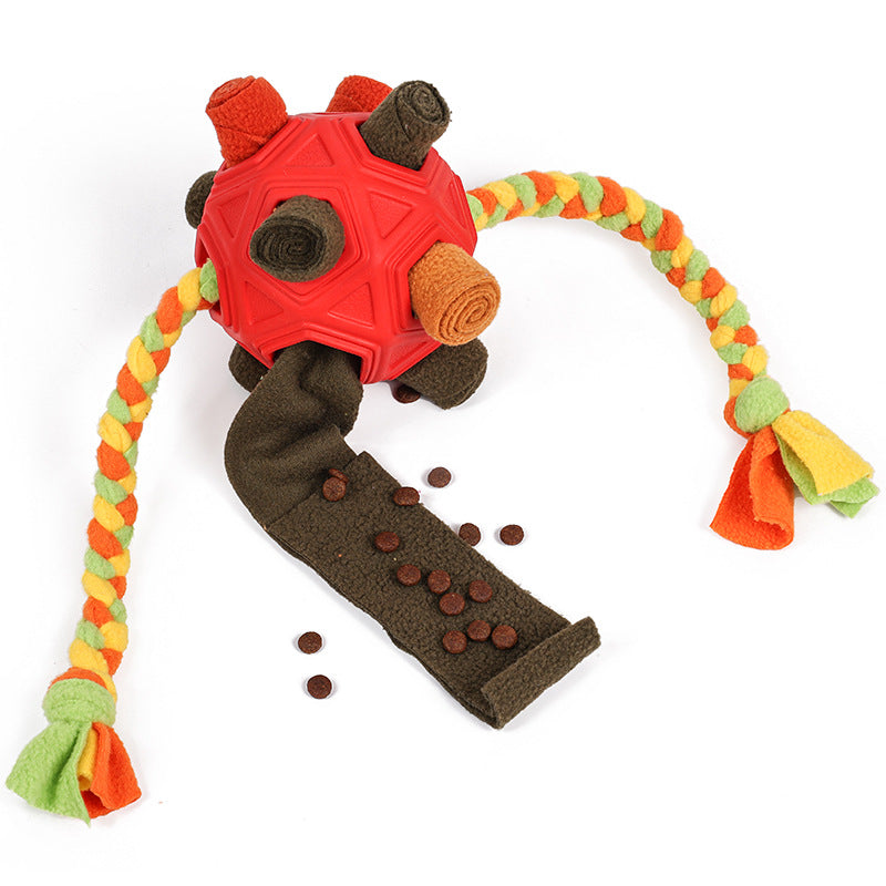 Interactive Dog Chew Toy Ball with Slow Feeder Function