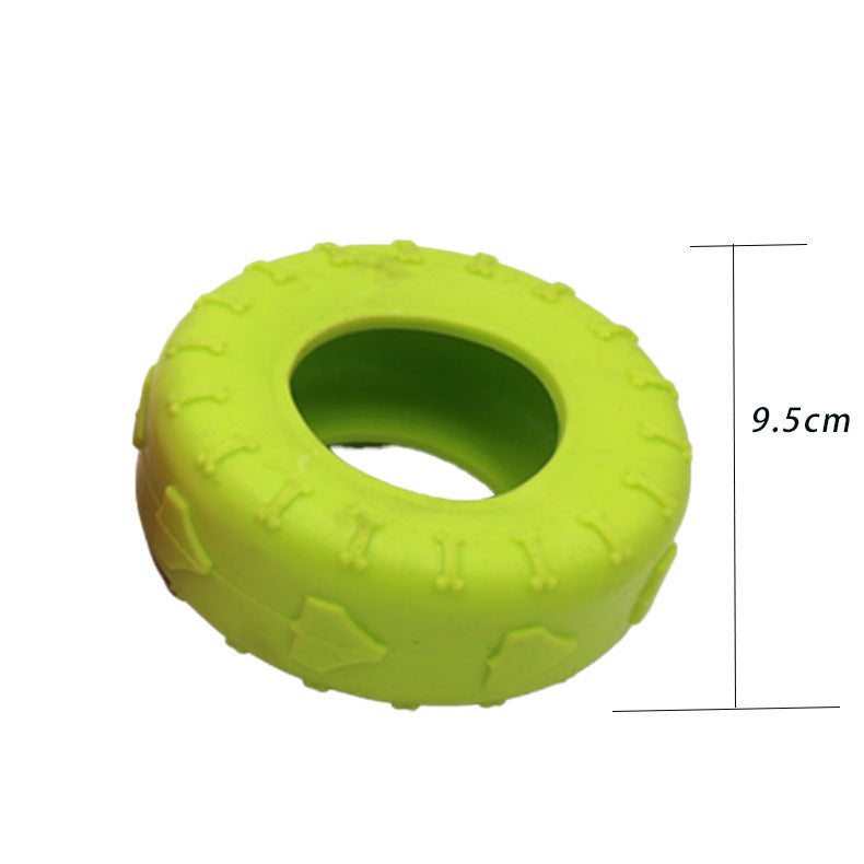 Bone-shaped tire dog toy
