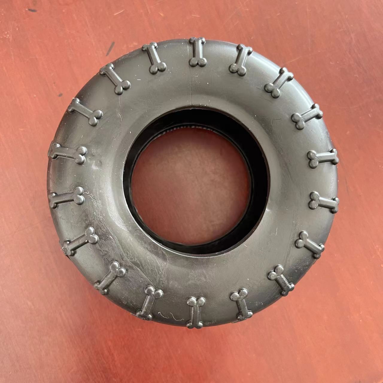 Bone-shaped tire dog toy